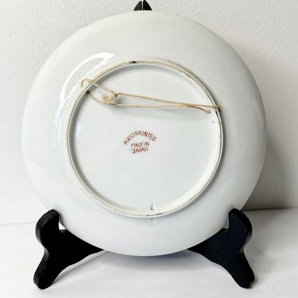 7” Hand Painted Hitomi Plate Scenery Landscape Japan Kitchen Decor Dining - Picture 6 of 9